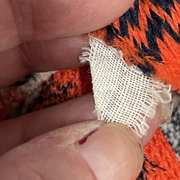 VINTAGE 60s 70s Romper Playsuit Shorts ZIGZAG S 6 - Picture 14 of 14